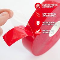 Ruban adhésif en mousse acrylique double face imperméable haute résistance pour la maison, les véhicules, l'automobile, la liaison des LED