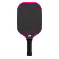 Raquette de pickleball professionnelle en fibre de carbone noire de 16 mm avec noyau en nid d'abeille pour joueurs professionnels (vente en gros)