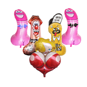 <span class=keywords><strong>Globo</strong></span> inflable en forma de pene para adultos, <span class=keywords><strong>globo</strong></span> de aluminio con forma de pene, tetas, Globos de despedida de soltera, suministros de fiesta nocturna, 2021 - Product Image 1