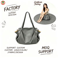 Sac fourre-tout tendance en PU, convertible en tapis de pique-nique, léger et polyvalent pour le camping en extérieur, OEM ODM