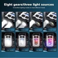 Mini lampe de poche LED porte-clés avec logo personnalisé poche portable lampe torche rechargeable USB avec corps en ABS petit porte-clés lampe torche