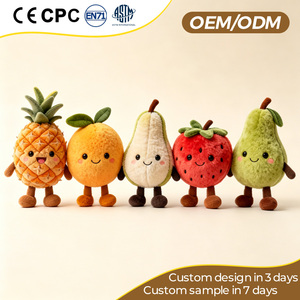 Peluche Mascotte Professionnelle Personnalisée Fruits et Légumes : Ananas, Fraise, Orange pour Cadeau Promotionnel - Product Image 1