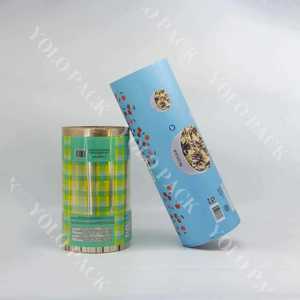 Imprimé personnalisé <span class=keywords><strong>soufflé</strong></span> pour machine d'emballage automatique effet métallique imprimé BOPP rouleau de film de stratification rouleau de film plastique - Product Image 1