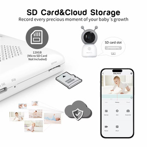 スマートWiFiベビーモニター5.0インチ1080pディスプレイHDナイトビジョンリモートパンチルトズーム双方向トーク無料スマートフォンアプリベビーモニター - Product Image 4