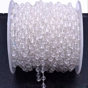 สร้อยลูกปัดพลอยบุษราคัมทรงกลมแบบลูกประคำสำหรับทำสร้อยคอต่างหูสร้อยข้อมือชุบเงินจำนวนมากแบบ DIY - Product Image 6