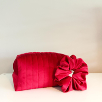 Pochette de soirée matelassée en velours rouge, en tissu velours doux et moelleux, avec fermeture éclair foncée, sac à main portable pour soirées, mariages et mariées