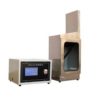 Apparecchiatura di prova di infiammabilità a combustione in tessuto di 45 gradi Tester di infiammabilità tessile camera di prova fiamma tessile - Product Image 4