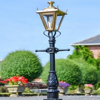 Lampes de jardin classiques européennes Décoration extérieure imperméable Lampadaire en fonte antique Pilier LED Downlight de jardin