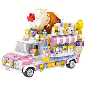 Jouets d'assemblage <span class=keywords><strong>de</strong></span> blocs <span class=keywords><strong>de</strong></span> construction Zhegao, modèle <span class=keywords><strong>de</strong></span> chariot <span class=keywords><strong>de</strong></span> fruits, <span class=keywords><strong>de</strong></span> gâteaux, <span class=keywords><strong>de</strong></span> sushis et <span class=keywords><strong>de</strong></span> hamburgers en plastique, ensemble cadeau pour filles, compatible avec <span class=keywords><strong>LEGO</strong></span> - Product Image 5