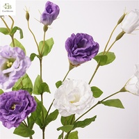 Fleurs artificielles Eustoma Lisianthus au toucher réel, fleurs de campanule hydratantes, fleurs artificielles de gentiane de prairie pour la décoration d'événements