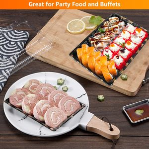 Couvercles pour boîtes à sushi et contenants en plastique PET de haute qualité, jetables, de qualité alimentaire, imprimés par estampage, pour gâteaux - Product Image 2