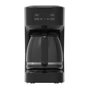 1.8L espresso değirmeni programlanabilir ev damla kahve makinesi siyah