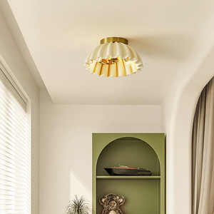 French-Style <b>Light</b> Luxury Nordic Modern Minimalist Cream-Colored Lighting Fixture Unique Designer <b>Ceiling</b> <b>Light</b> for Entryway - Product Image 3