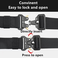 Ceinture tactique à boucle en acier à verrouillage automatique, prix d'usine, pour hommes, en nylon, style sportif