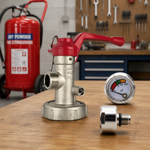Extincteur à poudre sèche de type chariot 100lbs 150LBS avec valve, équipement de lutte contre l'incendie, vente chaude - Product Image 1