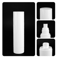 En stock en gros emballage cosmétique en plastique bouteille de lotion sans air blanc AS lotion cheveux crème bouteille à pompe