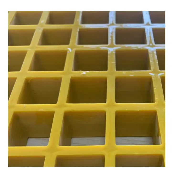 Anti-corrosion Molded fiberglass grating frp square mesh grating plates for plank road