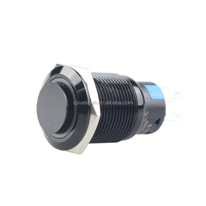 Anodize đen cao đầu <span class=keywords><strong>19mm</strong></span> ON-OFF 12V no & NC Ôn châu kim loại push <span class=keywords><strong>button</strong></span> chuyển với - Product Image 1