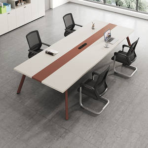 Table de conférence Saint-Lee rectangulaire 240 cm, résistante aux taches, mobilier de bureau - Product Image 3