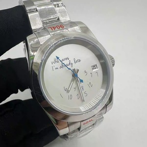 36mm 39mm Uhrengehäuse mit Hundezihrmuster-Lünette, Saphirglas, abgeschrägter Flachlinsen-Saphir, 3ATM wasserdicht, passend für NH35 Uhrwerk - Product Image 1