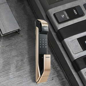 สำหรับ P718 กุญแจล็อคอัจฉริยะแบบดิจิตอลอัตโนมัติเต็มรูปแบบ ป้องกันการโจรกรรม สำหรับประตูไม้ อลูมิเนียมอัลลอยด์ รองรับการ์ดหน่วยความจำ WiFi แอป Tuya สแกนลายนิ้วมือ - Product Image 3