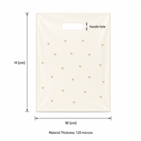 Sacs de courses en plastique découpés à la forme avec poignées, transparents, pour la vente en gros, sacs de marchandises avec poignées pour les magasins de détail, les boutiques et l'emballage cadeau