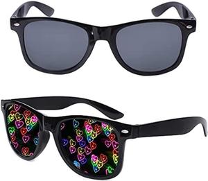 Ultimate Diffraction <strong>Glasses</strong> Light Shows 3D Prism Effect EDM Rainbow Kaleidoscope Style Rave <strong>Party</strong> Sunglasses - Product Image 2