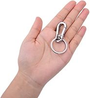 Gantungan kunci karabiner Logam jumlah besar, gantungan kunci Safety Snap Hook Organizer gantungan kunci rantai Diy kerajinan Aksesori gesper klip