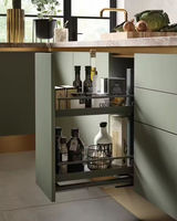 Vermonhouzz Armoire de cuisine personnalisée avec vitrine, armoire de cuisine modulaire sans poignée, étagère de rangement ouverte