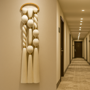 Envío rápido Ready <span class=keywords><strong>Boh</strong></span> <span class=keywords><strong>Me</strong></span> elegante tejido en hilo para el pasillo de entrada proporciona arte de pared como colgante de espejo con diseño geométrico y diseño - Product Image 6