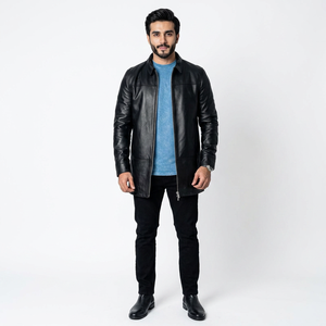 <b>Leather</b> <b>Jacket</b> for <b>Mens</b> Light Weight Plus Size Custom Made Oem Genuine Cow Hide or Sheep Skin Motor Bike <b>Leather</b> <b>jacket</b> for <b>men</b> - Product Image 1