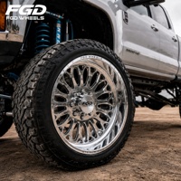 Jantes forgées FGD Super Single 26x14 26x16 28x16 30x16 8 trous pour Chevy Silverado 2500HD Duramax Diesel à jante profonde
