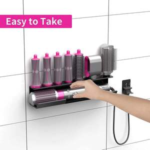 Multifuncional Airwrap Styler Soporte de montaje en pared Rectangular Acrílico Soporte de almacenamiento Estante Organizador de cables Plancha para rizar el cabello - Product Image 6