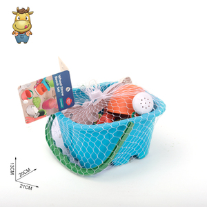 Ensemble de seaux de plage en paille de blé pour enfants, 6 pièces, avec moules de baleines et arrosoir - Product Image 4