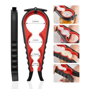 Strumento di apertura del coperchio del barattolo multifunzionale facile da usare <span class=keywords><strong>4</strong></span> in 1 apribottiglie per vasetti 5 in 1 kit di apribottiglie per vino - Product Image 3