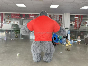 Cómodo y llamativo disfraz <span class=keywords><strong>de</strong></span> mascota gorila inflable para adultos memorable para eventos y promociones en venta logotipo personalizado - Product Image 4