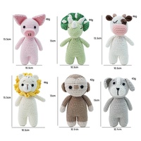 Poupées d'animaux au crochet faites à la main, jouets décoratifs mignons