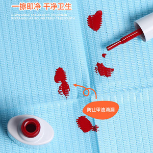 OEM Disposable Tablecloth 33x45cm Thickened Blue For Nail Art Cleaning Protection - Product Image 1