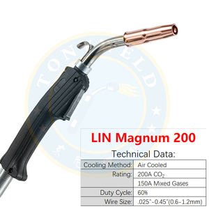 <span class=keywords><strong>Pistola</strong></span> de Soldadura <span class=keywords><strong>MIG</strong></span> <span class=keywords><strong>Lincoln</strong></span> Magnum 200 Refrigerada por Aire, 200 Amperios, Cable de 10 Pies/15 Pies - Product Image 2