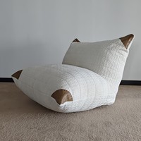 Fauteuil en polaire berbère confortable 2024 Helios, rembourrage en éponge froissée, une place, housse amovible, style moderne européen et chinois
