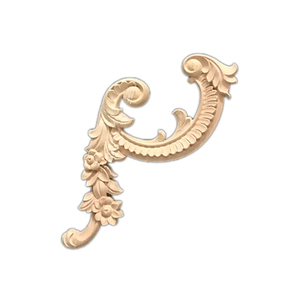 Appliques décoratives sculptées en <span class=keywords><strong>bois</strong></span> massif, motif floral, pour meubles, lits, portes, armoires, coins, rosettes, écologiques - Product Image 6