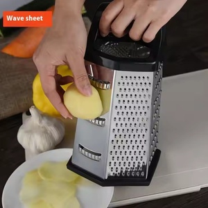 Râpe à fromage en acier inoxydable à 6 faces, râpe à légumes multifonctionnelle pour la maison avec poignée en plastique - Product Image 5