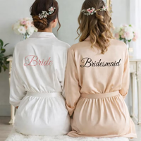 Offre Spéciale – Robes de Mariée et de Demoiselle d'Honneur en Soie Satinée, 55 Couleurs, pour Femmes et Enfants – Robe de Mariage, Robe de Chambre, Robe de Nuit