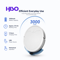 Robot aspirateur 1800Pa de puissance d'aspiration, 3000mAh, bac à poussière 400ml, vidage automatique des débris, nettoyage programmé, balayage et lavage à sec, design fin