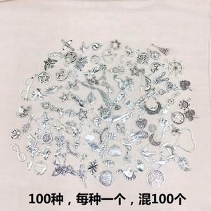 100pcs Argento Tibetano Cuore La Albero della Vita di Infusione Uccello Animale di fascini Della Lega Del Pendente forNecklace Bracciale fare - Product Image 3