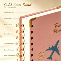 Carnet de voyage en spirale personnalisé pour la planification d'itinéraires et de budgets – Vente en gros