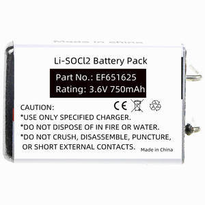 3,6 В 750 мАч LiSOCl2 аккумулятор LTC-7PN <span class=keywords><strong>EF651625</strong></span> литий-ионный Резервный мощный аккумулятор для газового водяного Теплового Счетчика высокой энергии - Product Image 5