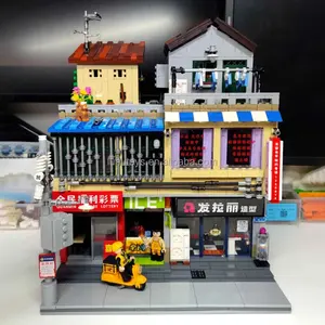 XINGBAO 01038, Modelo de <span class=keywords><strong>Barber</strong></span>ía de Pueblo Urbano, Serie Modular de Vista de Calle, Juguetes de Construcción DIY, Bloques de Construcción, Regalos Navideños para Niños, 3165 Piezas - Product Image 1