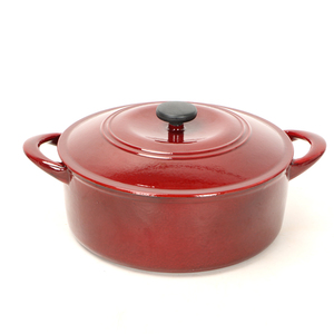 Olla de Hierro Fundido Esmaltada Extra Grande de 30 cm con Revestimiento Antiadherente, Fondo para Inducción, Tapa, Apta para Estufa de Gas, Cacerola, Vaporera, Olla para Sopa y Caldo - Product Image 5