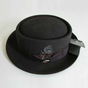Chapeau H631 unisexe en laine pour adulte, style hamburger, pour homme, idéal pour les fêtes et l'église, casquette Fedora en feutre de laine - Product Image 3